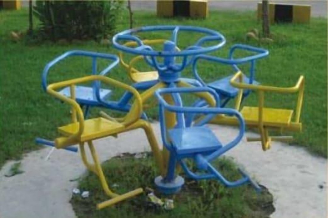 Molded-Shape Merry-Go-Round with Seats