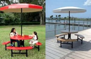 FRP Sitting Set with Umbrella