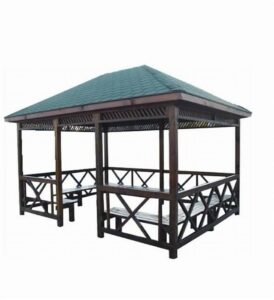 Rectangle Gazebo with Fence